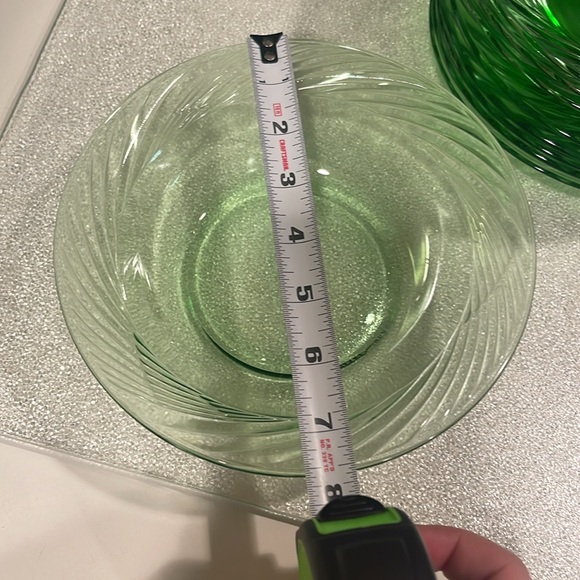 Vtg 9 Pc Corelle Pyrex Festiva Spring Green Dinner Salad Plates/Bowls Set - Picture 4 of 7